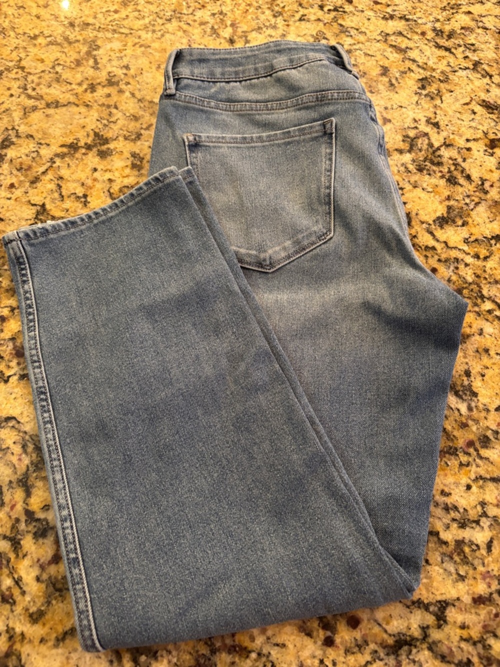 White House Black Market Women's Light Blue Straight-Leg Jeans